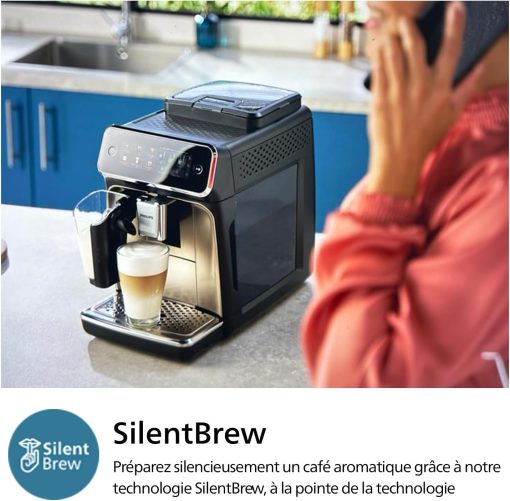 Philips Série 2200 Machine Expresso Automatique - 2 Boissons, Mousseur à Lait Classique, écran Tactile, Broyeur Céramique, Aroma Seal, Noir Mat (EP2220/10) - Image 28