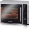 SEVERIN Four à micro-ondes 30 L, 2 500 W, avec fonction gril et chaleur tournante, avec 5 niveaux de puissance, 10 programmes automatiques, Inox/Noir, MW 7775