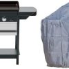 Campingaz Plancha EXB Plus, plancha au gaz sur chariot, grill gastronomique avec plaque en acier émaillé et 2 br?leurs, puissance 7500 W, pour des grillades méditerranéennes, Noir
