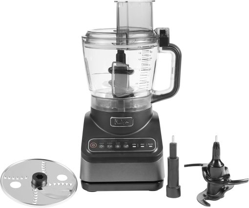 Ninja Robot de cuisine avec 4 programmes automatiques ; hacher, réduire en purée, trancher, mélanger, et 3 vitesses manuelles, bol de 2,1L, 850W, lave-vaisselle, noir BN650EU - Image 2