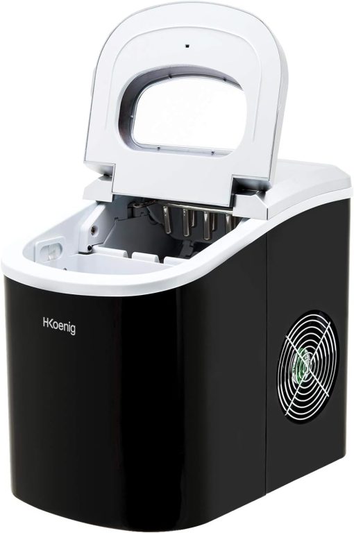 H.Koenig KB20 Ice Cube Machine, 12 kg in 24 hours, 2 sizes of ice cubes, self-cleaning, portable, quiet 2.1L, ice cubes ready in 6 minutes, ice scoop - Image 11
