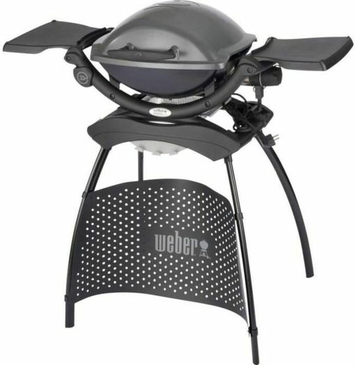 Weber Q1400 Barbecue électrique avec support, surface de cuisson 43 x 32 cm, nomade, grille en fonte émaillée divisée en 2 parties, couvercle et cuve en fonte d'aluminium - Gris foncé (52020853) - Image 33