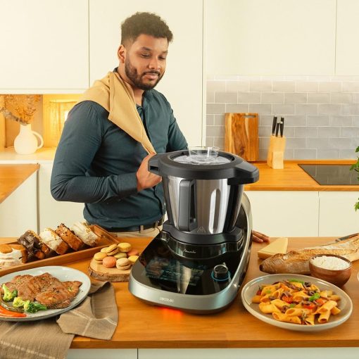 Cecotec Robot de Cuisine Mambo Black. 23 Fonctions, 10 Niveaux de Température, 1700W, 2,5 kg de Pate, Cruche de 3,3L, 10 Vitesses, Minuterie, Température Réglable de 37 °C à 120 °C - Image 57