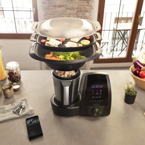 Cecotec Robot de Cuisine Mambo Black. 23 Fonctions, 10 Niveaux de Température, 1700W, 2,5 kg de Pate, Cruche de 3,3L, 10 Vitesses, Minuterie, Température Réglable de 37 °C à 120 °C - Image 68