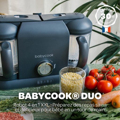 BéABA, Babycook Duo 4-in-1 Baby Food Processor Mixer, Fast Steaming 15 Minutes, Food Diversification, Small Baby Home Pots, XXL Capacity 2200 ml, Black - Image 25