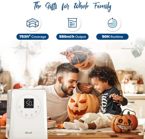LEVOIT OasisMist 1000S (10L) Smart Humidifier for Home Large Room Bedroom, Last 100 Hours Suitable for Indoor Plant, Cover up to 600ft2, Easy Top Fill, Remoter & Voice Control, Auto Mode, Quiet, White - Image 20