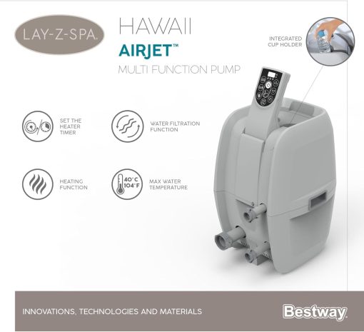 Spa gonflable rond BESTWAY Lay-Z-Spa? Miami Airjet? 2 - 4 personnes - Image 69