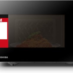 Toshiba Micro-ondes 20L MV-AM20T(BK), 800W, 12 Menu automatique, 5 Niveaux de Puissance, Ampoule LED, Plateau tournant amovible, Dégivrage facile, Noir