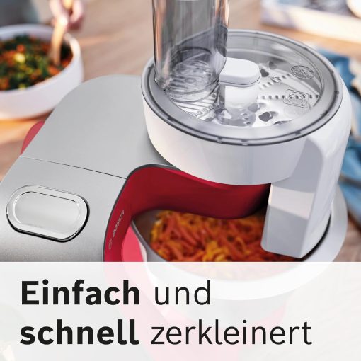Bosch MUM58720 Kitchen Machine, Stainless Steel, 1000 W, 3.9 Liters, Stainless Steel and Plastic, 7 Speed, Grey/Red - Image 16