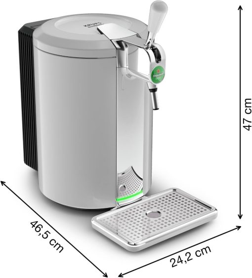 Krups Beertender Machine bière pression, F?ts de 5 L, Marques du groupe Heineken, Témoin lumineux, Température et mousse parfaites, Bière fra?che, Installation facile, Compact noire VB450E10 - Image 23
