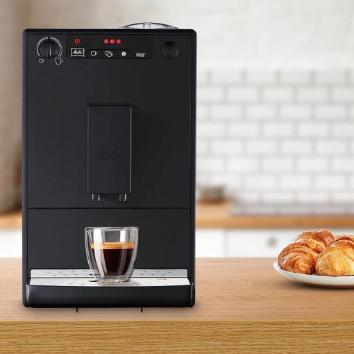 Melitta Caffeo Solo Noir Pure Black, Machine à Café à Grains avec Broyeur et Système d'Extraction des Ar?mes, Affichage LED, Mode 1 à 2 Tasses, Cafetière Expresso, Automatique, E950-222, 1400W - Image 12