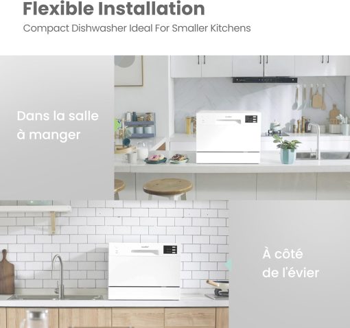 COMFEE’ TD602E-W | Lave-vaisselle Compact 6 Couverts - Image 2