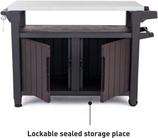 KETER Desserte barbecue gris UNITY XL - 207 litres - 134 x 51.7 x 89.6 cm - Image 4