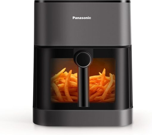 Panasonic NF-CC500SXE AirFryer Friteuse sans huile avec Hublot, 5L, 80-200°C, Minuterie Numérique et écran LCD, Vapeur Douce, 11 Préréglages, Nettoyage Facile, Gris Mat - Image 2