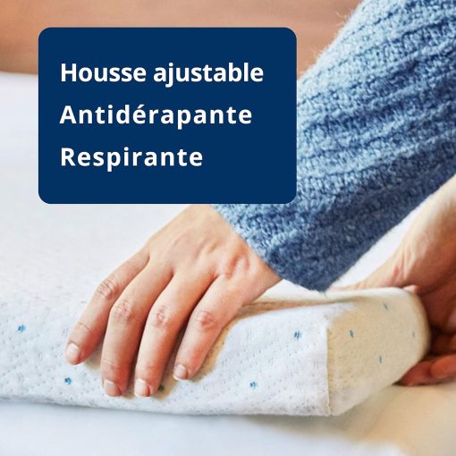 ViscoSoft - Surmatelas 160 x 200 Gel, Surmatelas Rafraichissant Memoire de Forme 5cm, Effet Frais et Relaxant, Housse Bambou Lavable & Amovible, Surmatelas Gel Confort Moelleux (160 x 200 x 5 cm) - Image 5