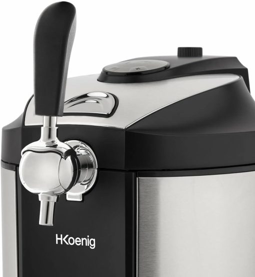 H.Koenig Tireuse à Bière compatible tous F?ts Universels Pressurisés de 5L Inox BW1778, Machine, Pompe, Pression domestique, Professionnelle, Universelle, Refroidissement intégré 4°C - Image 5