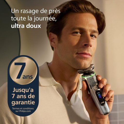 Philips Rasoir i9000 Prestige Ultra, Rasoir électrique 100% étanche, Technologie Skin IQ Pro, Système Triple Lift & Cut, Lames de précision NanoTech rotatives 360°, 5 modes de rasage, XP9401/38 - Image 5