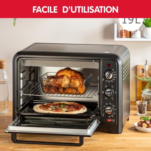 Moulinex Oven, 33 L, Rotating heat, Advanced convection, 6 cooking modes, Thermostat adjustable up to 240°C, Timer 120 min, Reversible grill, Silicone oven mitts, Optimo Black OX464811 - Image 28