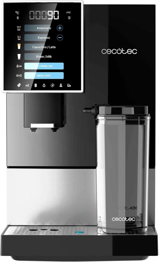 Cecotec Machine à Café Superautomatique Cremmaet Compactccino Black Rose, 19 bars, Réservoir à lait, Système Thermoblock, 5 niveaux de mouture, Réservoir à café 150g - Image 24