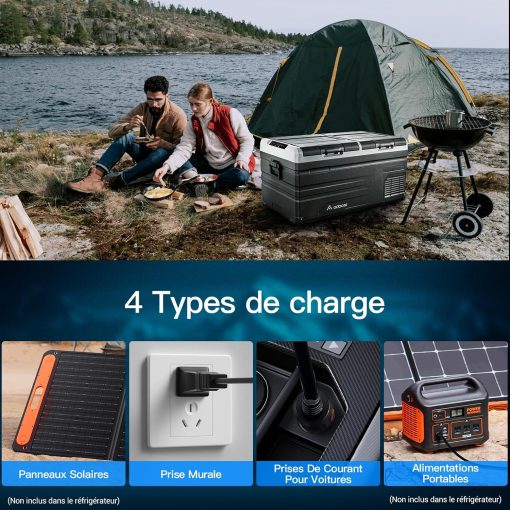 AAOBOSI 46 L Glaciere a Compression, Glaciere Electrique Double Zone, 12 V/24 V et 100-240 V Frigo Camping, -20 ℃ à 20 ℃, pour Voiture, Camion, Bateau, Camping-Car - Image 20