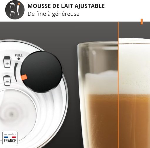 Krups Sensation C50, Machine à café grains, machine expresso, 5 boissons accès direct, Interface tactile, Facile à utiliser, Nettoyage automatique, Buse vapeur Cappuccino, Fabriqué en France EA910810 - Image 6