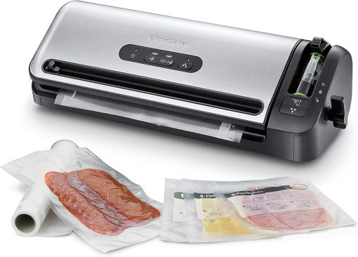 FoodSaver Machine Sous Vide avec compartiment de rangement pour rouleau et cutter, fonction marinade, inclus sacs de mise sous vide assortis et adaptateur intégré [FFS017X ] - Image 2