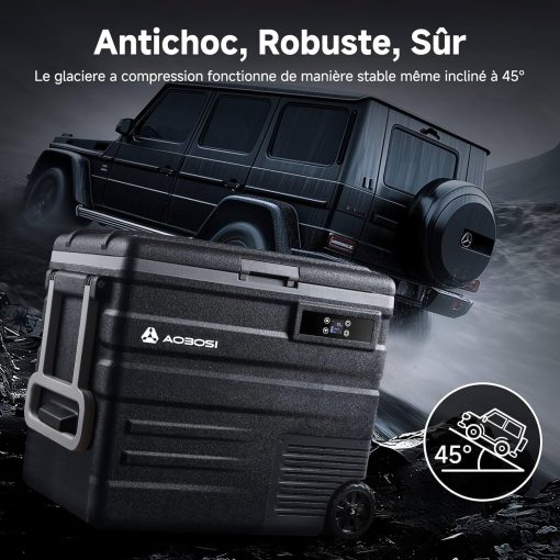 AAOBOSI 45L Glacière à Compresseur, Glaciere électrique -20℃ à 20℃, Frigo Camion APP&Bouton Contr?le, 12/24V DC et 100-240V AC Glaciere Camping Pour Voiture, Camion, Bateau et Prise De Courant - Image 47