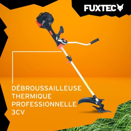 Fuxtec Débroussailleuse Thermique Professionnelle FX-PS152 52 cm3 3CV Système Anti Vibration - 2 en 1 Coupe-Bordure avec Tête de Coupe Double Fil et Lame 3 Dents Modèle Con?u pour Les Pros - Image 2