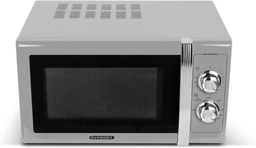 SCHNEIDER - SMW25VMS - Microwave - Grill - 25 liters - 900 watts - Vintage - Timer - Silver - Image 4