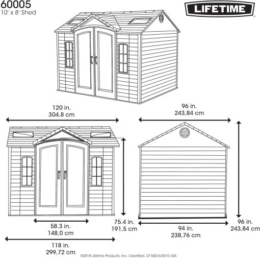Lifetime Abri de Jardin Tan 132,7 x 204,4 x 227,9 cm - Image 31