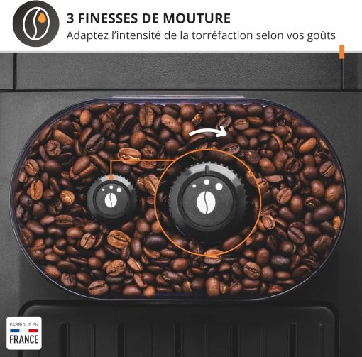 Krups Coffee Bean Machine, Espresso Machine, 2 Cups Simultaneously, LCD Screen, Automatic Cleaning, Steam Nozzle for Cappuccino, Espresso Maker, Essential Black Screen, YY8135FD - Image 6