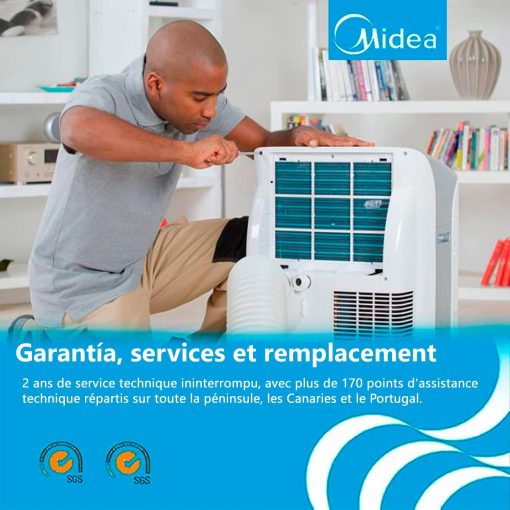 MIDEA Climatiseur PortaSplit Mobile Silencieux 4-in-1| 12000 BTU | Chauffage et Climatisation Portable Prêt à Poser 3,5kW- Clim Mobile avec rafra?chisseur, déshumidificateur, chauffage,ventilateur - Image 25