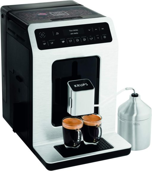 KRUPS Evidence Eco-Design Automatic Cappuccino and Espresso Machine, Exceptional Taste, Quattro Force, Milk-Based Drinks with One-Touch System, 8 Preset Drinks, EA897A - Image 2