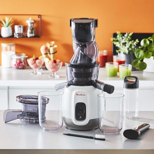 Moulinex Juice & Clean ZU420E10 Fruit and Vegetable Juice Extractor, Vitamin Juice, Press, 150 W, 42 to 83 RPM, Fresh Fruit Juice, Jam, Grout, Sorbet, Automatic Cleaning - Image 4