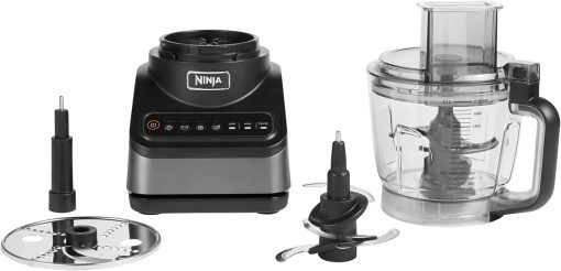 Ninja Robot de cuisine avec 4 programmes automatiques ; hacher, réduire en purée, trancher, mélanger, et 3 vitesses manuelles, bol de 2,1L, 850W, lave-vaisselle, noir BN650EU - Image 10