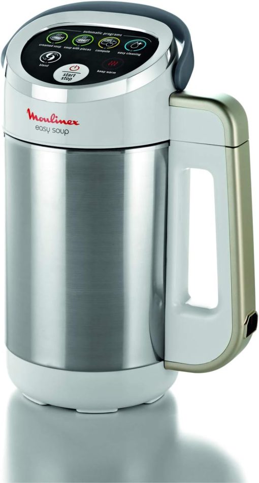 Moulinex Blender chauffant, Mixeur soupe, Puissance 1000 W, Capacité 1,2 L, 5 programmes automatiques, Double paroi, Maintien au chaud 40 min, Livret recettes, Easy Soup, Inox LM841B10 - Image 15