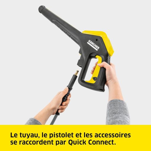 K?rcher Nettoyeur Haute Pression K 4 Power Control Flex Home, Pression : max. 130 bar, Débit : 420 l/h, Surface : 30 m2/h, Poids : 11,5 kg, Pistolet Haute Pression, Rotabuse, Lance, Home Kit - Image 16