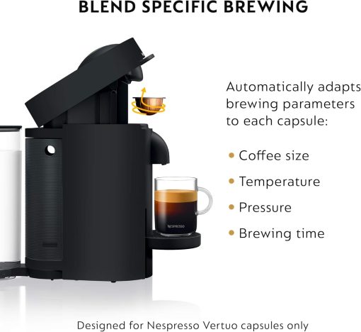 Nespresso Vertuo Plus Deluxe Coffee and Espresso Maker by De'Longhi, Matte Black - Image 5