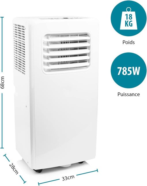 Climatiseur mobile Tristar AC-5560, 10 000 BTU et 2,9kw, fonctions refroidissement, déshumidification, ventilation et chauffage - Image 33