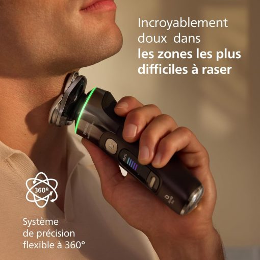 Philips Rasoir i9000 Prestige Ultra, Rasoir électrique 100% étanche, Technologie Skin IQ Pro, Système Triple Lift & Cut, Lames de précision NanoTech rotatives 360°, 5 modes de rasage, XP9401/38 - Image 29