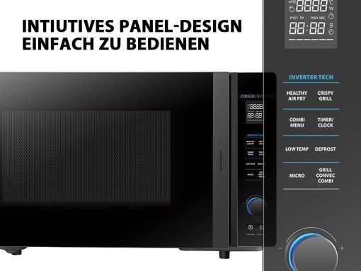 Toshiba Micro-Ondes 3-en-1 23L MW2-AG23PF(BK), Micro-ondes sur Pied avec Fonction Grill & Combi, Grill 900W/1000W, Fonction ECO, Plateau Tournant avec Mémoire de Position, Noir - Image 16