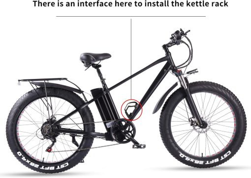 ride66 Vélo électrique VTT pour Homme Adulte, 26 Pouces 21Ah Batterie au Lithium Shimano 7 Vitesses, Vélo Homme Fat Bike Noir XL - Image 4