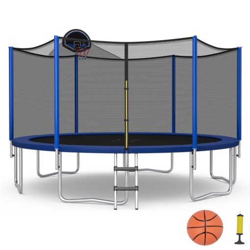 Trampoline d'Extérieur ?366 cm Trampoline avec Panier de Basket Filet de Protection Trampoline pour Enfants et Adultes - Image 2