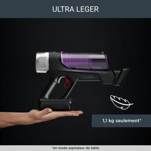 Rowenta X-Force Flex 9.60 Allergie Aspirateur balai sans fil, Filtration Anti-Allergènes, Puissant 100AW, Ultra Léger, Autonomie 45min RH2038WO, Noir / Violet - Image 8