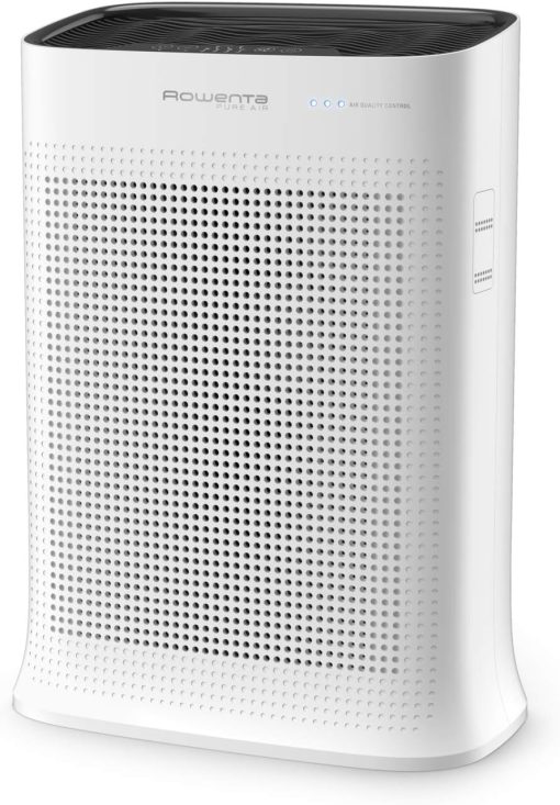 Rowenta Nanocaptur+ Pure Air Purifier, Silent, Automatic, 4 Filtration Levels, Treatment of Allergens and Fine Particles PU3040F0, White