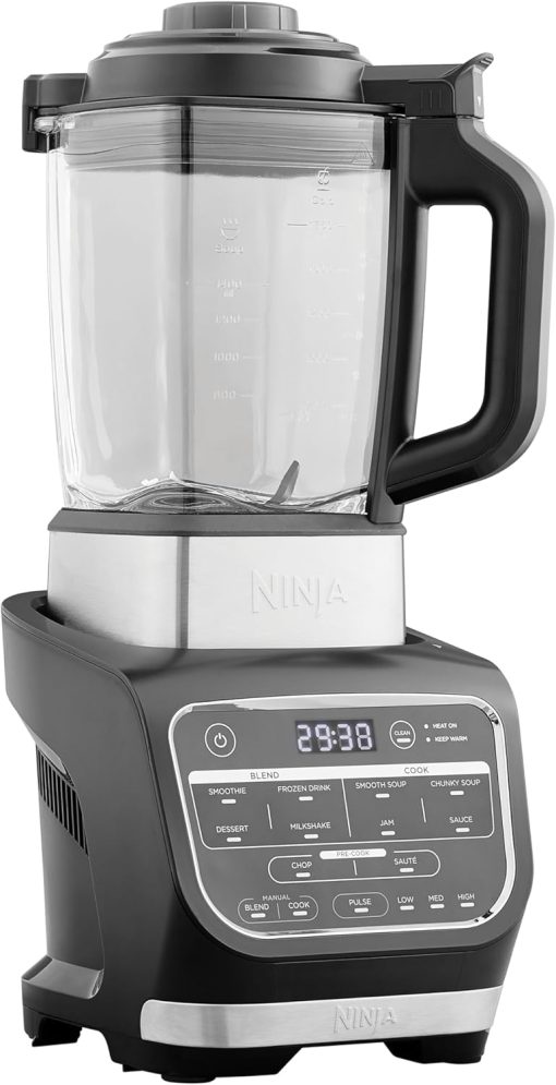 Ninja Foodi Blender & Soup, 10 Auto-iQ Programs, 1.7L Glass, Hot and Cold Mixer, Built-in Heating Element, Cleaning Programme and Brush, 1000W, Black HB150EU - Image 2