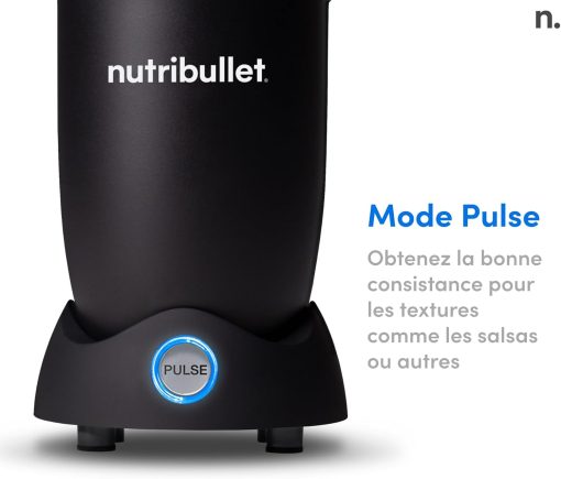 Nutribullet Pro 1200, Blender électrique, Broyeur, Smoothie Blender, Blender multifonctions, puissance 1200w, verres 700ml et 900ml, noir, NB120MB - Image 12