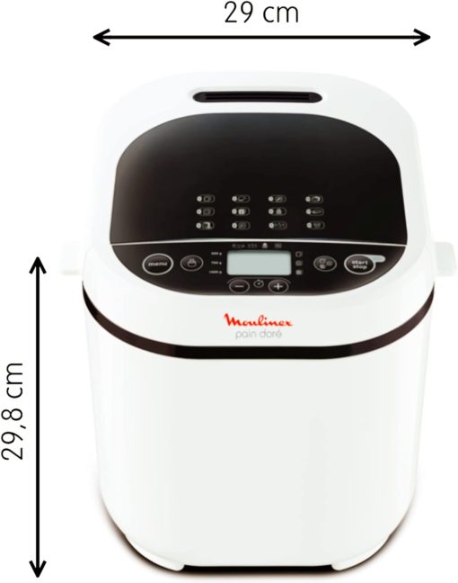 Moulinex OW210130 Machine à Pain 12 Programmes Plastique Blanc 31 x 29 x 29 cm - Image 9