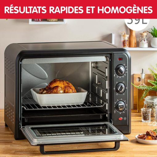 Moulinex Oven, 33 L, Rotating heat, Advanced convection, 6 cooking modes, Thermostat adjustable up to 240°C, Timer 120 min, Reversible grill, Silicone oven mitts, Optimo Black OX464811 - Image 34