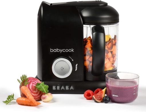 BéABA, Babycook Solo, Robot Bébé 4 en 1 Mixeur-Cuiseur, Cuisson Vapeur, Diversification alimentaire, Petits pots bébé maison, Noir - Image 15